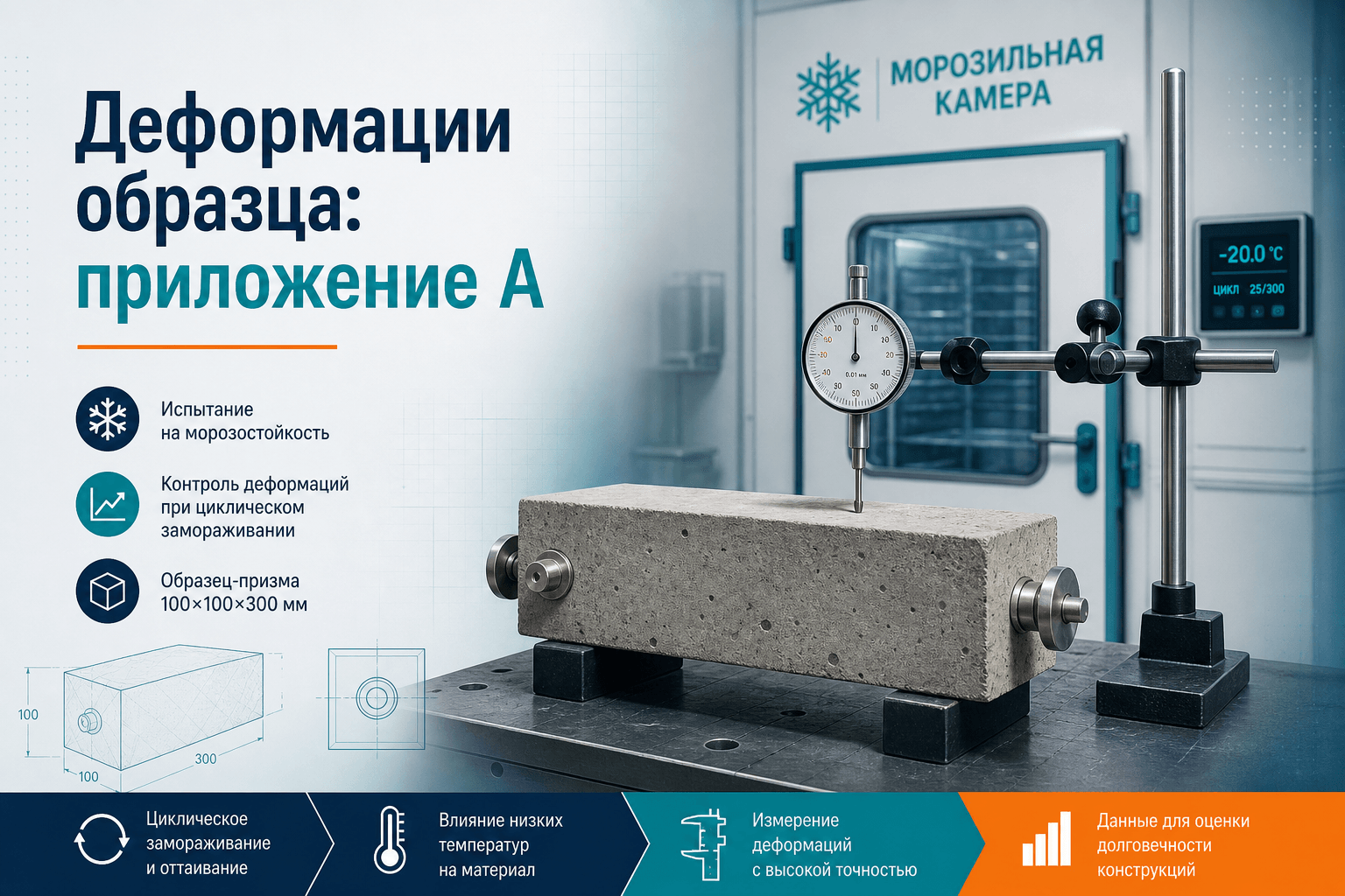 Дилатометрический метод морозостойкости по ГОСТ 10060