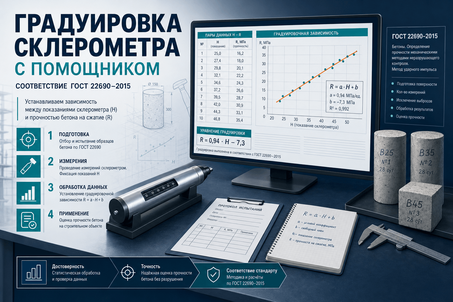 Как ИИ-агент сопровождает построение градуировки по ГОСТ 22690