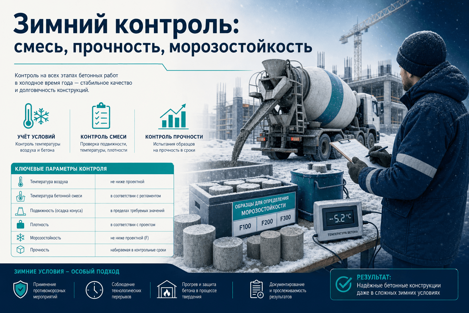 Зимний контроль бетона и раствора на объекте — сводка каталога LABGO