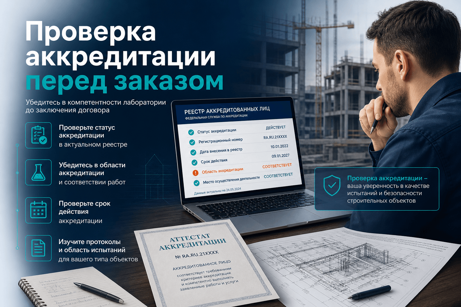 Как инженеру ПТО проверить аккредитацию лаборатории перед заказом