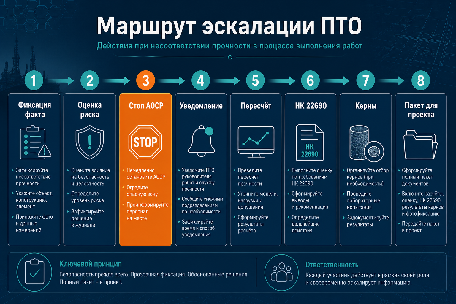Маршрут эскалации ПТО при несоответствии прочности