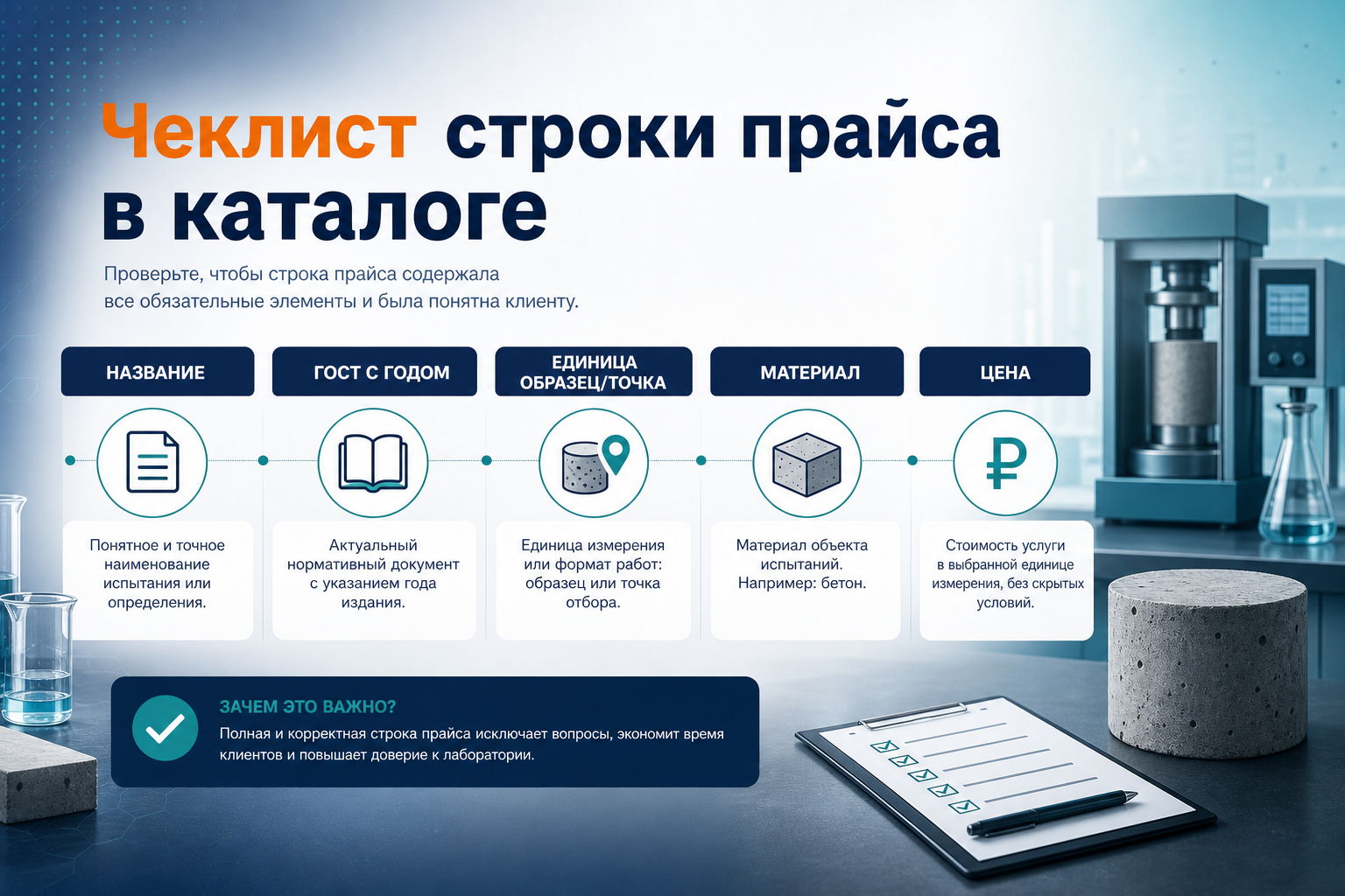 Чеклист строки прайса в каталоге LABGO