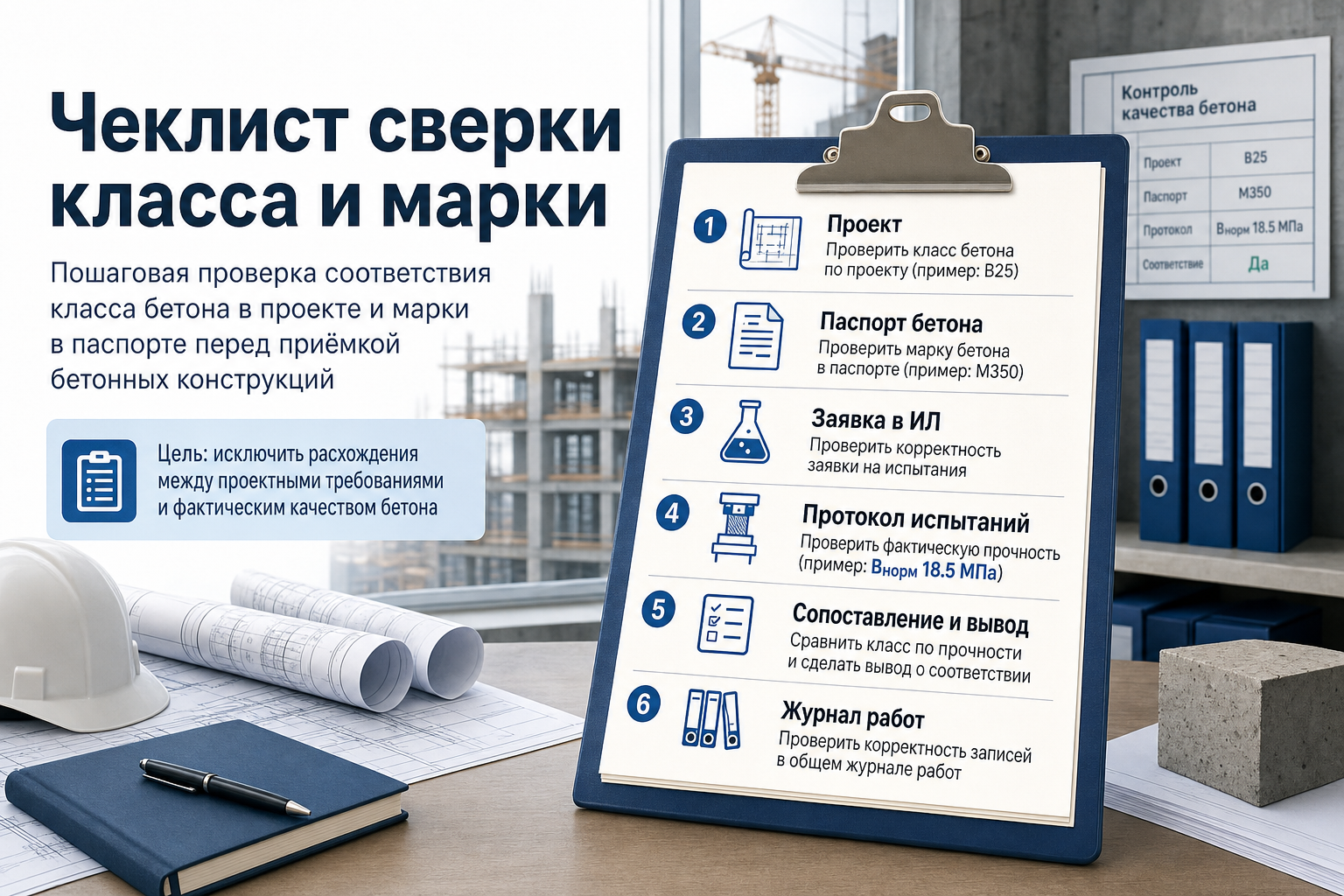 Чеклист ПТО — сверка класса B и марки M
